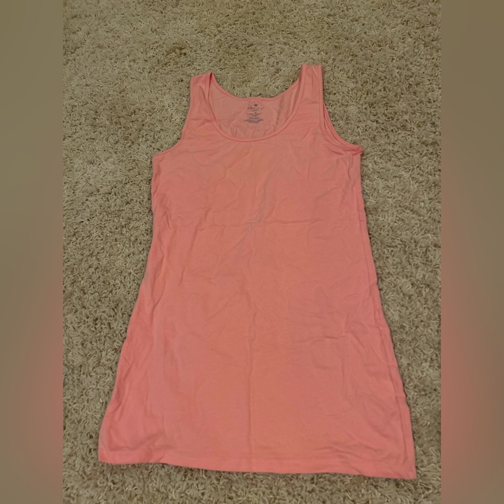 Vanity orange/coral tank top, size L